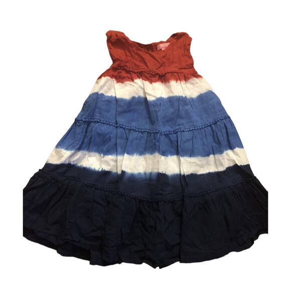 Isaac Mizrahi Red White Blue Tie Dye Dress 2-3 - Picture 1 of 3